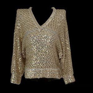 Party Collectibles - 80's Open Knit Sequin Top - Size M